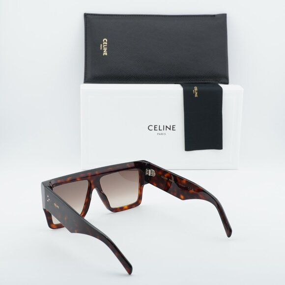 Celine CL40092I 52F Square Sunglasses - Havana/Brown main image 5